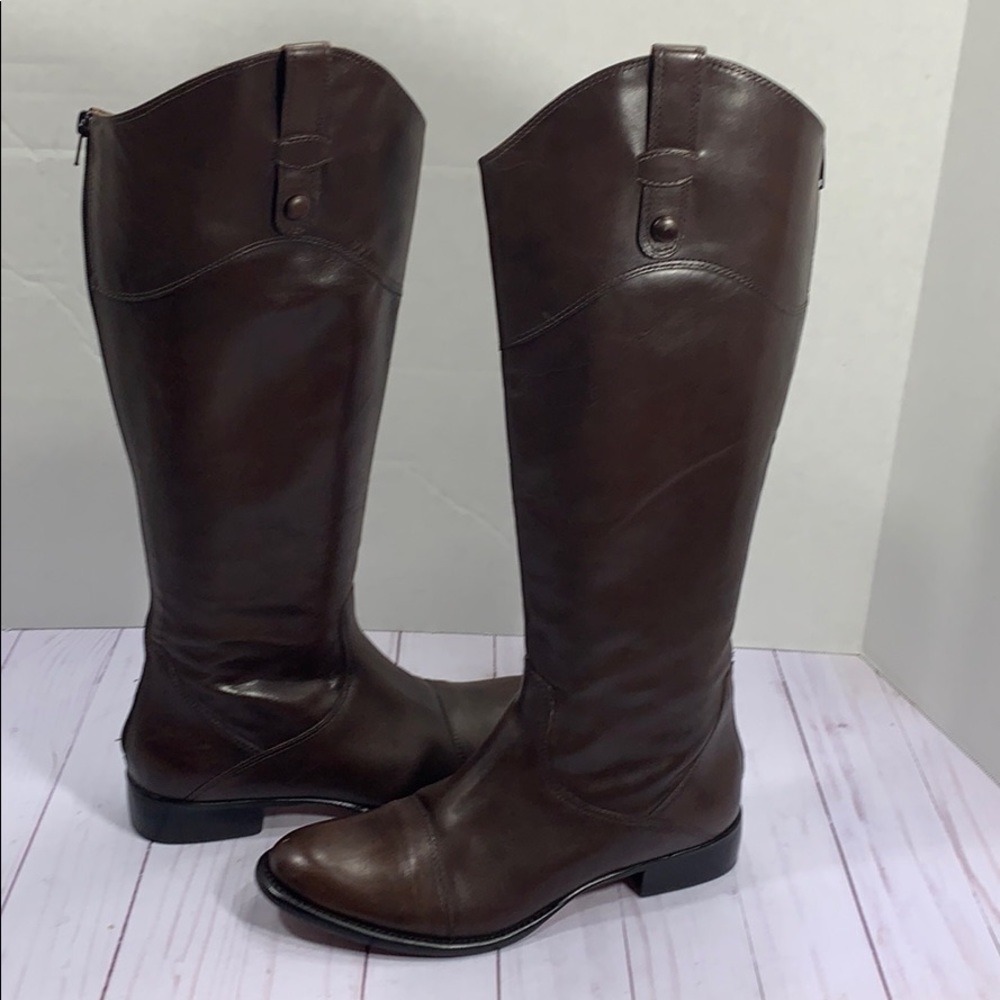 Corso Como brown leather zip up riding boots